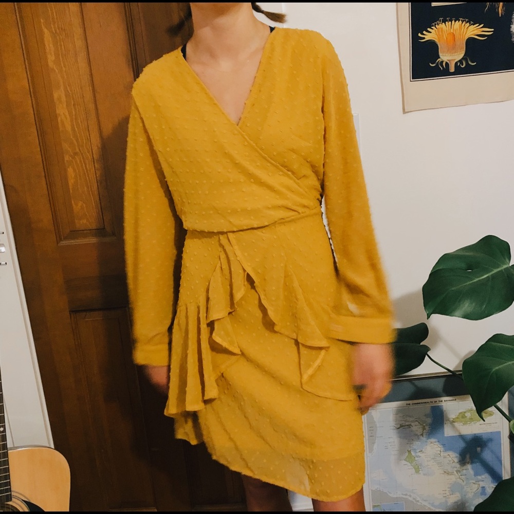 Mustard yellow dress